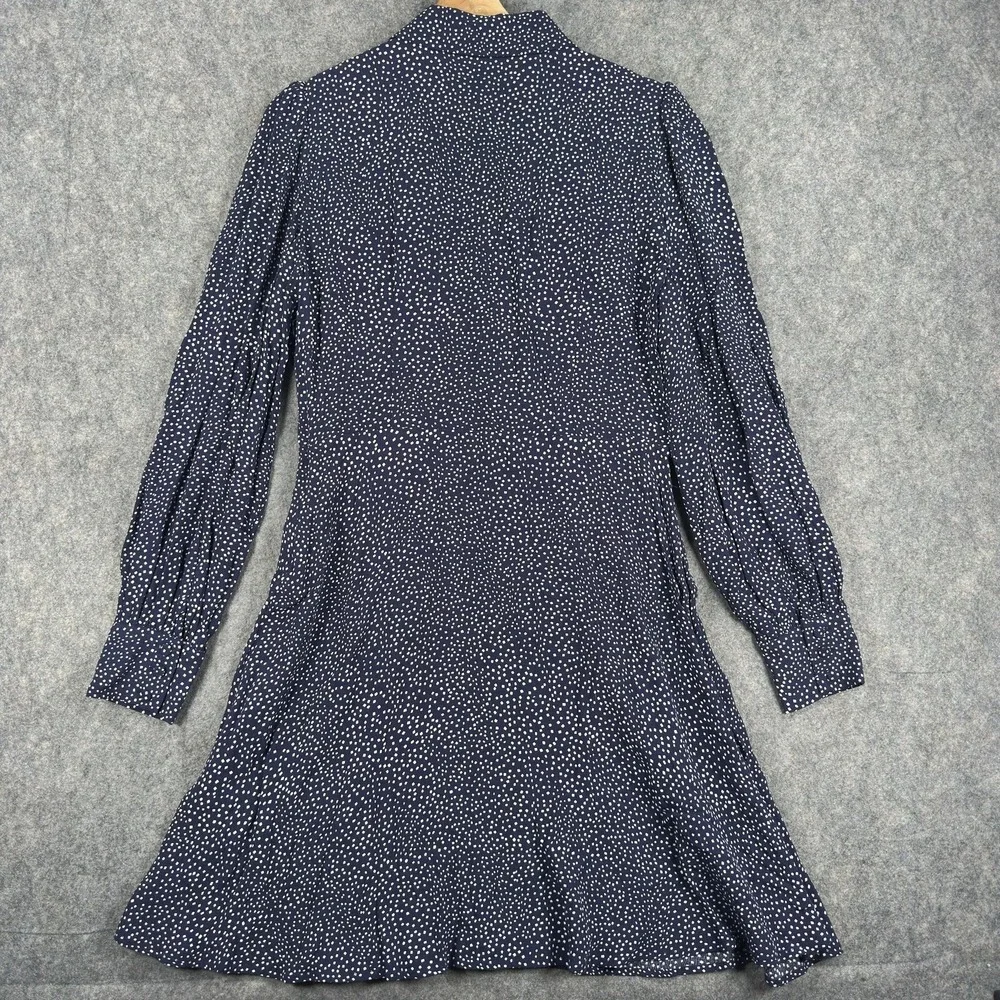 Paris Atelier & Other Stories Shirt Dress‎ Womens Medium Blue Polka Dot Viscose